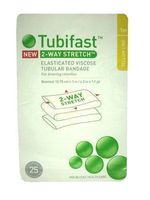 TUBIFAST YELLOW LINE 10.75CM X 1M (NEW) 2-WAY STREATCH ELASTICATED VISCOSE TUBULAR BANDAGE FOR DRESSING RETENTION YELLOW LINE 1M - 10.75CM X 1M by TUBIFAST