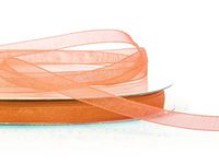 Ben Collection 1/4" X 50 Yard Plain Organza Ribbon Art & Sawing Craft Party Favor Gift Wrapping (Peach)