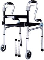 A Folding Lightweight Aluminium Walking Frame with Seat for Elderly Disabled & Limited Mobility Patients