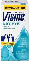 Visine Dry Eye Relief Lubricant Eye Drops 0.50 oz, 2 ea (10 Pack)