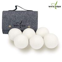 Woolous Wool Dryer Balls Organic XL 6 Pack, Premium New Zealand Non-Toxic Laundry Dryer Ball,Handmade Reusable Natural Fabric Softener,Reduce Wrinkles,Saves Drying Time Felted Eco Dryer Ball