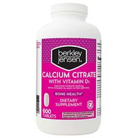Berkley Jensen Calcium Citrate 500mg with Vitamin D, 600 ct.