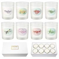 Scented Candles Gift Set for Women,Natural Soy Wax Portable Glass Jar Candles,Strongly Fragrance Essential Oils for Stress Relief and Aromatherapy 8 x 2.5 Oz