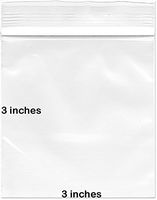 BNY Corner 2 Mil 3x3 Clear Plastic Zip Lock Bags, 3" x 3" Reloc Bag - 100 Counts