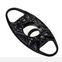 KXDLR Cigar Cutters, Stainless Steel Cigar Scissors Guillotine Scissors with Double Blade for Smoker,Black