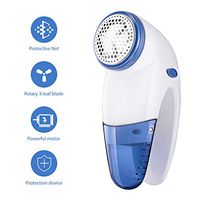 Ruboka Fabric Shaver, Electric Clothes Shaver Fabric Remover for Clothes, Portable Lint Remover W/2 Replaceable Stainless Steel Blades, , Battery Operated lint Shaver for Couch, Blanket, Curtain
