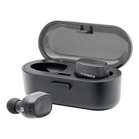 Fisher True Wireless Earbuds and Charging Case, Earphones with Auto Pairing and Built-in Mic (Black)