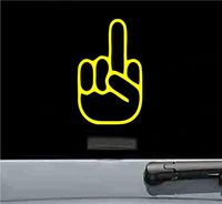 The bird middle finger Vinyl Decal Sticker (YELLOW)