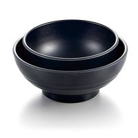 1 Pc Kinglang Black Matte Melamine Soup Bowl Korean Restaurant Noodle Bowl