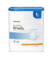 McKesson Classic Incontinence Brief L Contoured, BRBRLG, 72 Ct