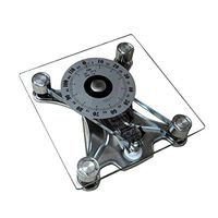 Lcxliga Mechanical Bathroom Scale,Easy to Read 8mm Tempered Glass, Personal Weighing Scale, 120kg (264lb) Capacity