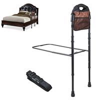 Adjustable Height Bed Assist Handle Bed Rail Handle Assist Bar with Storage Pocket | Safety Grab Medical Supply New