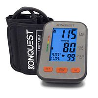 KONQUEST KBP-2704A Automatic Upper Arm Blood Pressure Monitor - Accurate, FDA Approved - Adjustable Cuff, Large Backlit Display - Irregular Heartbeat & Hypertension Detector - Tensiometro Digital