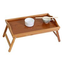 Bamboo Bed Tray,SuperUS Bamboo Tray With Foot Tray Portable Tray Bed Tray Multifunctional Folding Table