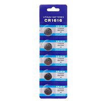 FUXU 5PCS Button Battery CR1616 Lithium Coin Cell Batteries 3V DL1616 ECR1616 LM1616 CR 1616 Electronic Car Key Watch Toy Remote Button Battery