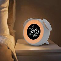 weemoment Wake Up Light Alarm Clock, Table Lamp with Sunset Mode, Night Light for Bedroom Decoration Boosted