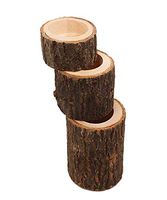 Vacally Pillar Design Candlestick Flower Pot for Home Bar Garden Candle Wood Holders Wedding Centerpieces Holders Stand Decoration for Weddings, Special Events, Parties