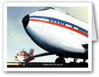 No.1 for Take Off Aviation Note Card - 10 Boxed Cards & Envelopes