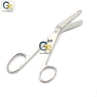 G.S Bandage Scissor with ONE Large Ring, 5.5 INCH, 1.60 Ounce Best Quality