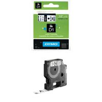 DYMO Standard D1 Labeling Tape for LabelManager Label Makers, Black print on White tape, 1/2'' W x 23' L, bundle of 2 cartridges