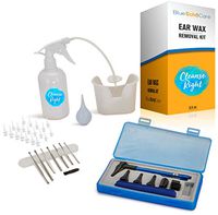 Cleanse Right Ear Wax Removal Kit- with Otoscope! 20 Disposable Tips 8, pcs Pick Removal Set, Wash Basin and Syringe! - Cleaner Tool to Remove Ear Blockage - Irrigation Device for Adults and Kids