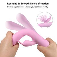 Massager Wand,USB Charging Dual Motor 7 Mode 30 Frequency, Suitable for Body Massage Muscle Stimulation-Pink