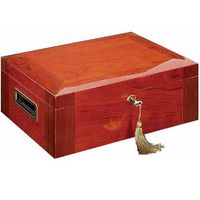 Domed Mahogany Humidor with Beveled Top - 75 Cigar Capacity (15'w x 10-3/4'd x 5-1/2'h'