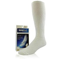 BSN Medical 110833 JOBST Sensifoot Diabetic Sock, Knee High, Closed Toe, Large, White