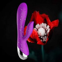Waterproof Wireless Pleasure USB Recharging Cordless Silent 30 Vibration Soft Dual Motor Rǎbbít Víbràtòrs Simple and Convenient 40db Working Sound Handheld Silicone Color Purple