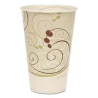 Symphony Treated-Paper Cold Cups, 12oz, White/Beige/Red, 100/Bag, 20 Bags/Carton