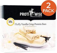 ProtiWise | Fluffy Vanilla Crisp VLC Protein Diet Bars | Low Fat, High Protein, Low Carb, Sugar Free - 14 Units (2/Boxes)