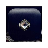 DIY Alloy Cute Alloy Square Gemstone Contact Lens case for Eyes Contact Lenses Box for Glasses,Gray A