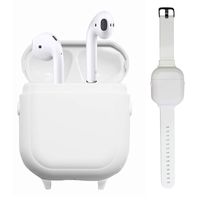 NeFima Bluetooth 5.0 True Wireless Earbuds with Charging Case for iPhone Android, Auto Pairing Touch Control Headphones with Detachable Wirst Strap, Earphones Headset for Sport (White)