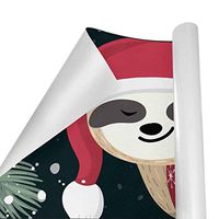 Gift Wrapping Paper Roll Christmas Sloth for Birthday,Holiday,Wedding,Baby Shower Gift Wrap - 3Rolls - 58inch x 23inch Per Roll