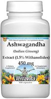Ashwagandha (Indian Ginseng) Extract (1.5% Withanolides) - 450 mg (100 Capsules, ZIN: 514060) - 3 Pack