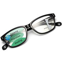 LianSan Womens Progressive Multifocal Blue Light Blocking Reading Glasses Computer Readers with Spring Hinge for Women Black 2.50