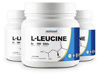 Nutricost Pure L-Leucine Powder 500 Grams (3 Bottles)