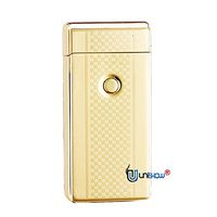 Unishow [2016 USB Rechargeable Flameless Electronic Arc Plasma Pulse Cigarette Metal Lighter in Gift Box W/a Free Velvet Pouch (Gold Spot)