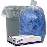 Genuine Joe 29128 Can Liners 1.1mil/LD 43-Inch x47-Inch 100/CT Clear