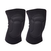 Lightclub 2Pcs Knee Pads Brace Protector for Football Volleyball Sports (Black)