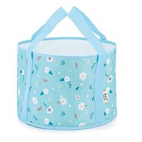 MeterMall Home Accessories for Foldable Washing Basin Portable Water Bucket for Travel Outdoor Washing Feet Face Clothes Medium Small Orchid