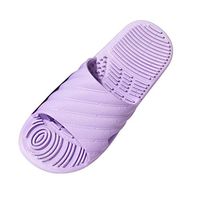 Emimarol Woman’s Man’s House Indoor & Outdoor Slippers Anti-Slip Massage Shower Spa Bath Pool Gym Slides Flip Flop Purple