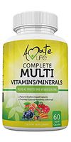 Multivitamins / Minerals Capsules with Zinc and Premium 42 Fruits and Veggies Blend for Immune Support Daily Multivitamin Capsule Antioxidant Supplement for Immunity System 60 Capsules by Amate Life