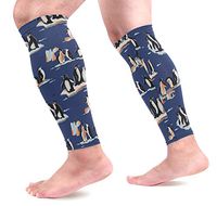 KEAKIA Penguin Pattern Calf Compression Sleeves Shin Splint Support Leg Protectors Calf Pain Relief for Running, Cycling, Travel, Sports for Men Women (1 Pair)