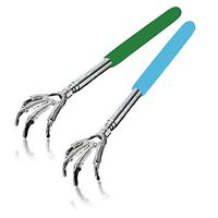 Telescopic Back Scratcher Extendable, Portable Stainless Steel Hand Massage Tool, with Telescoping Handle, Extends from 8.66 to 23.23 inches, 2 Pack (Eagle Claw)