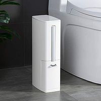 3dsll0 3 in 1 Toilet Cleaning Brush with Holder,Bathroom Trash Can and Toilet Brush Set,Trash Can for Bathroom Toilet Brush and Holder for WC Tissue Box Holder