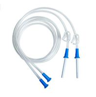 HealthAndYoga(TM) Replacement Enema Tubing – Super Economical, Hygienic, Medical Grade PVC - 1.5 Meter with Slide Clamp and Nozzle - Compatible with Most Kits (2 Set)