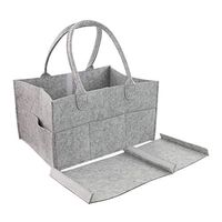 Jishipin Baby Diaper Caddy Bag, Pyhot Multifunction Nursery Bag Storage Bin Basket Foldable for Diapers, Baby Wipes, Kid Toys Organizer