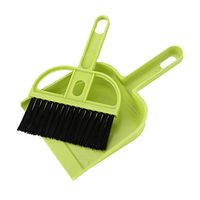 Semoic Plastic Computer Keyboard PC Cleaning Brush Dustpan Set Green Black