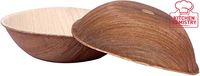 Kitchen Kemistry Palm Leaf Ecofriendly Disposable Party Premium Plam Leaf Ecofriendly Disposable Party Premium Round Bowl 2.5"- Pack of 25 Pcs